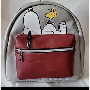 Peanuts Snoopy & Woodstock  Mini Backpack 🎒 Doghouse Pocket Tote Bag NWOT